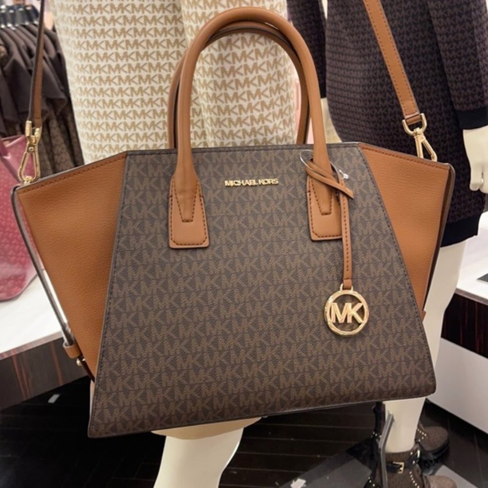 Michael Kors Avril Large Top-Zip Satchel - Picture 15 of 16